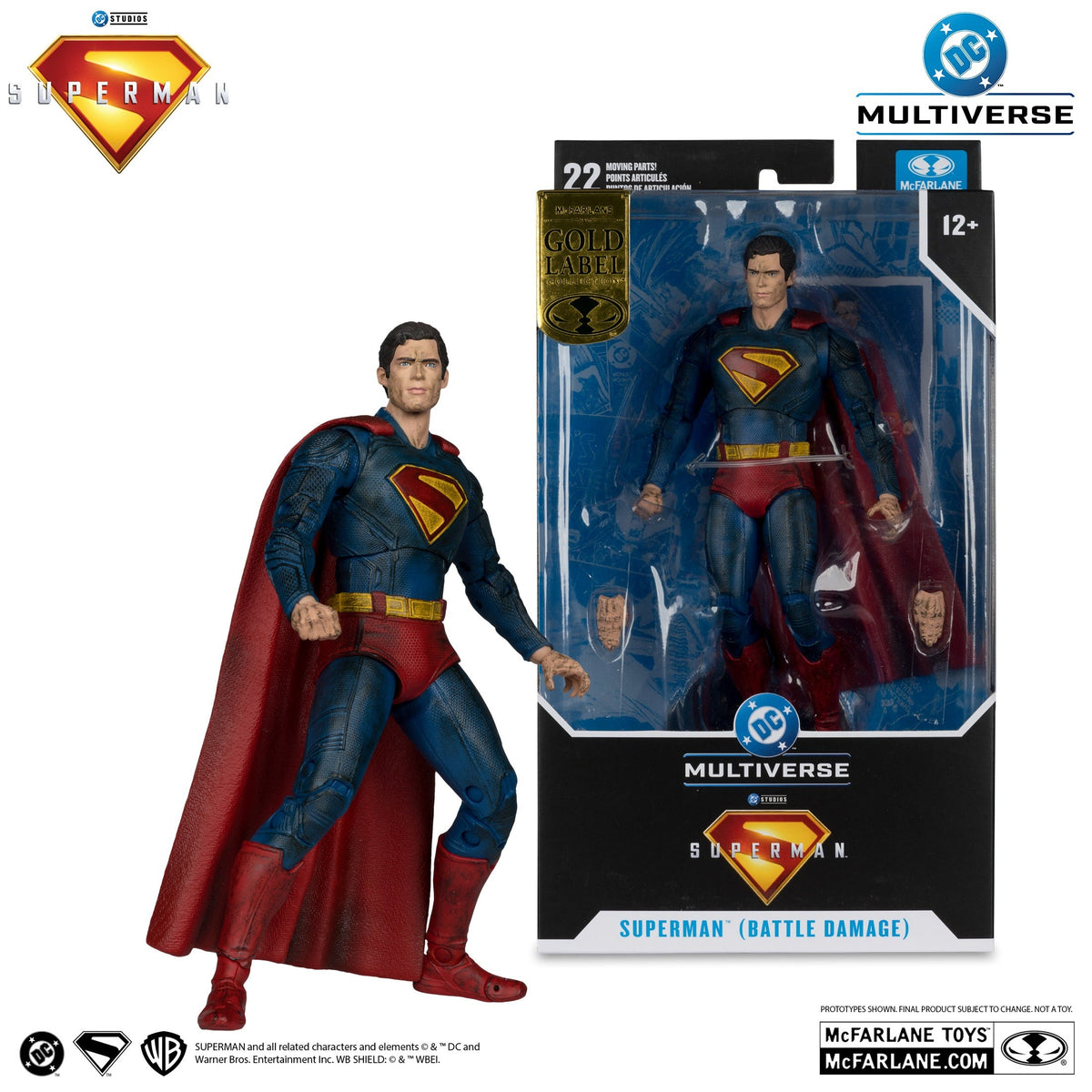 DC Multiverse Gold Label Superman Battle Damage Superman Movie (2025)