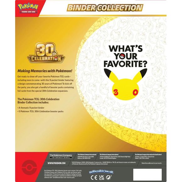 (PREORDER DECEMBER 2026) Pokemon TCG 30th Celebration 30C Binder Collection