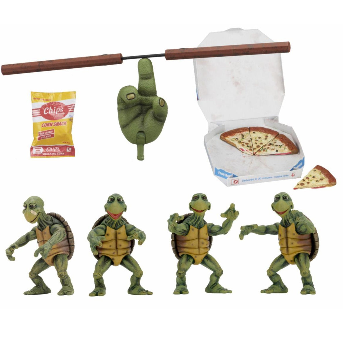 NECA Quarter Scale Teenage Mutant Ninja Turtles 1990 Movie Baby Turtles 4-Pack Set (1:4 Scale)