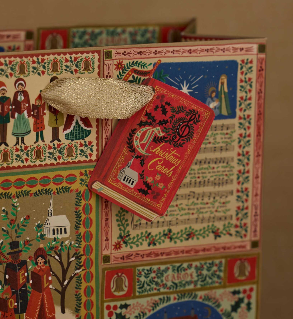 Christmas Carols Wine Gift Bag