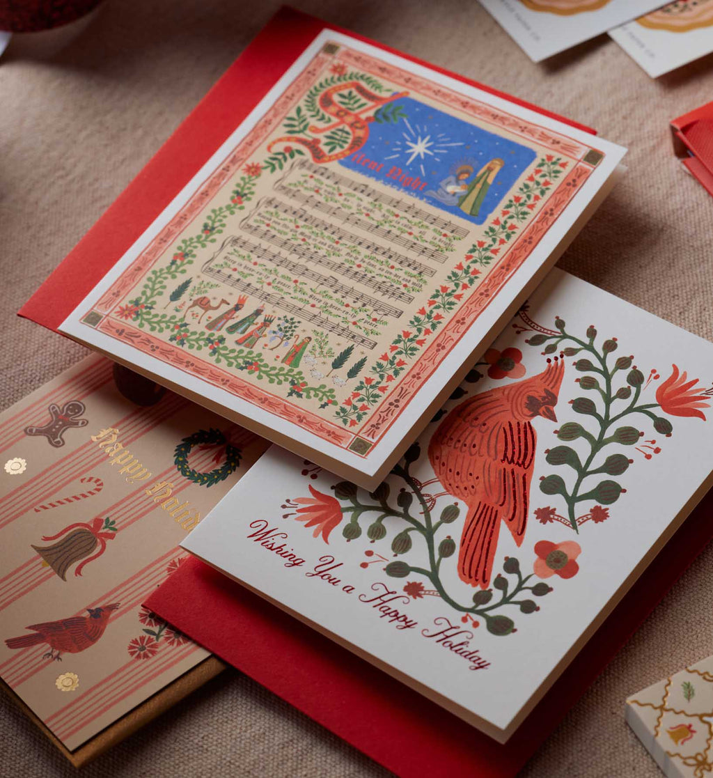 Silent Night Holiday Card - Single Card