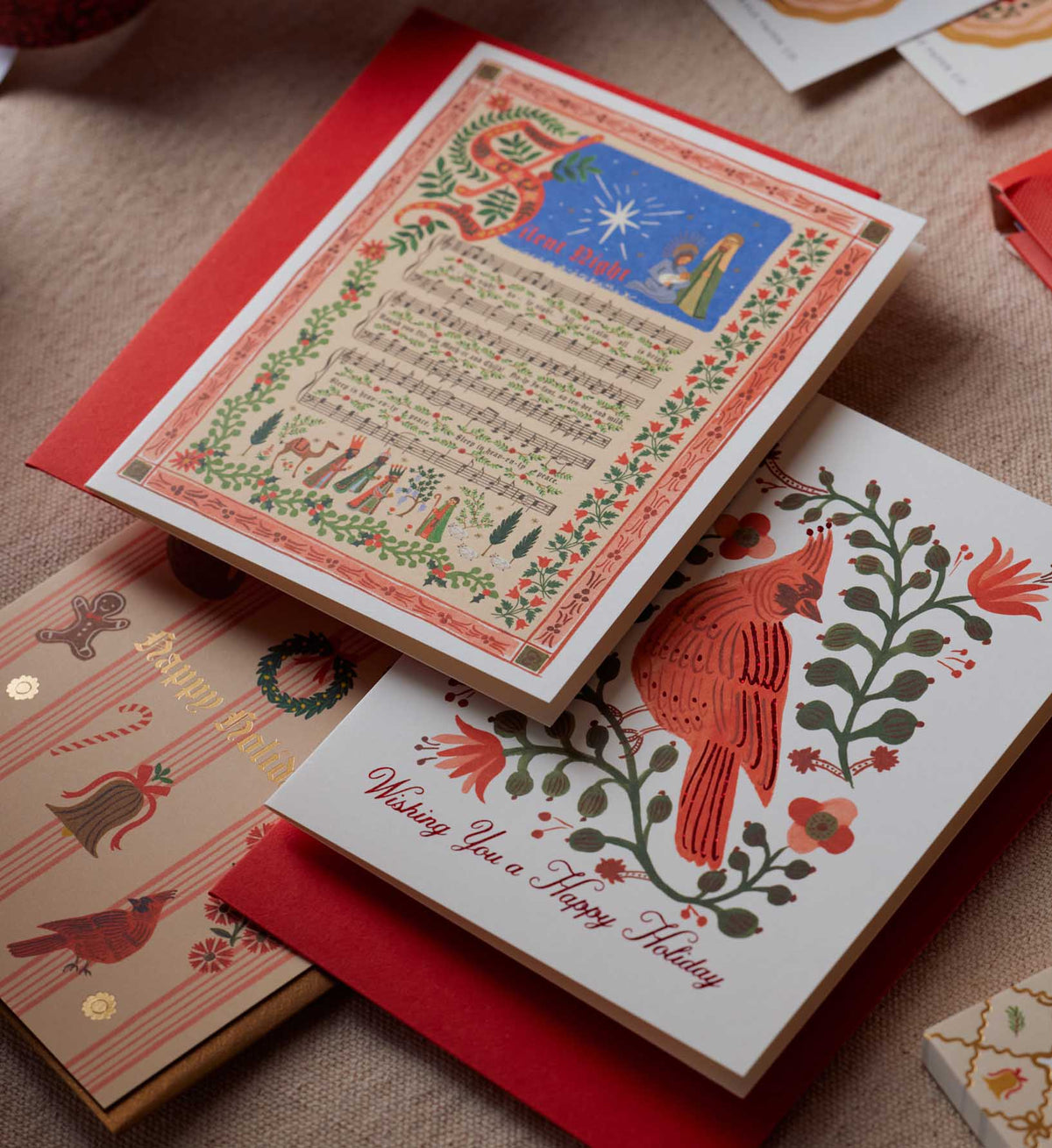 Silent Night Holiday Card - Single Card