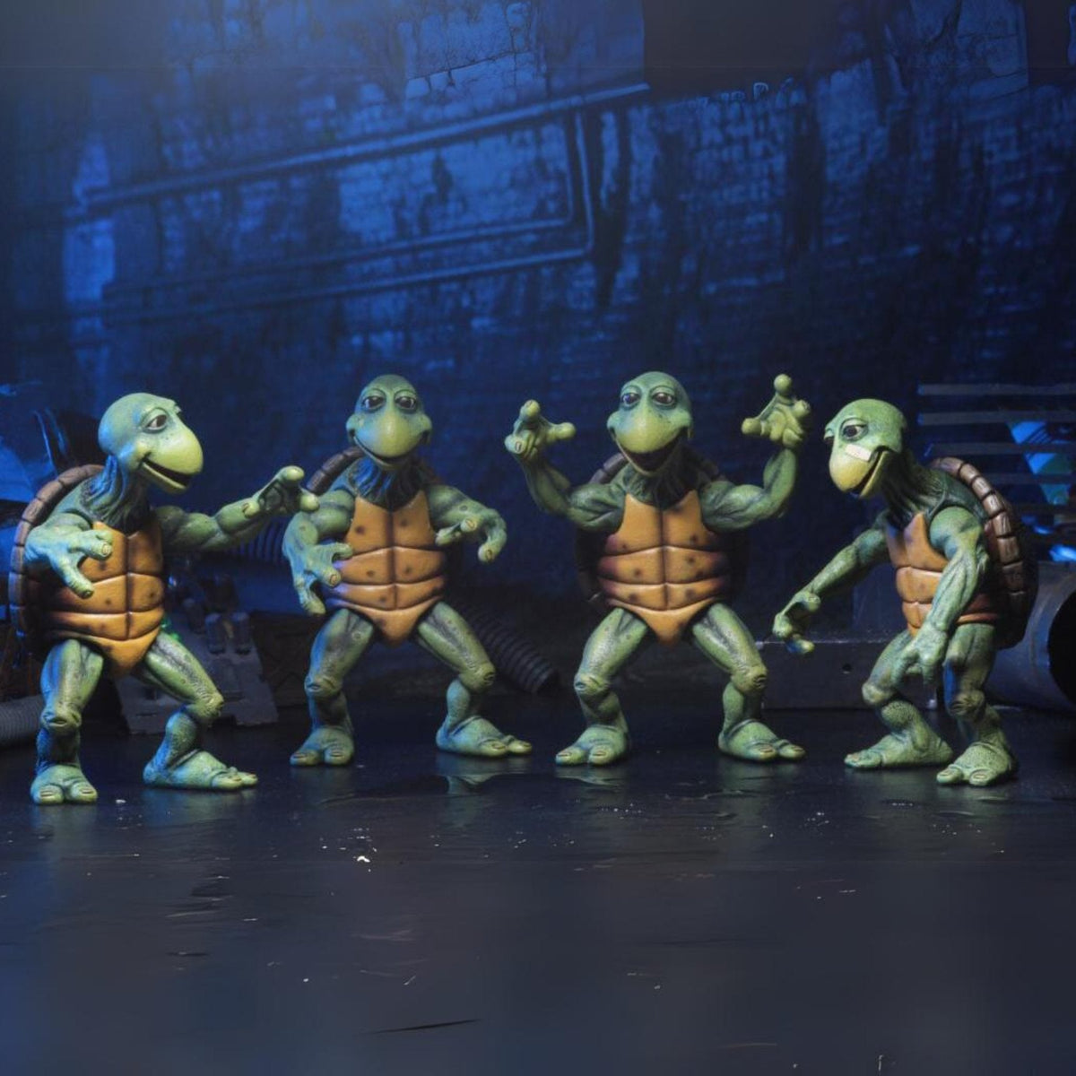 NECA Quarter Scale Teenage Mutant Ninja Turtles 1990 Movie Baby Turtles 4-Pack Set (1:4 Scale)