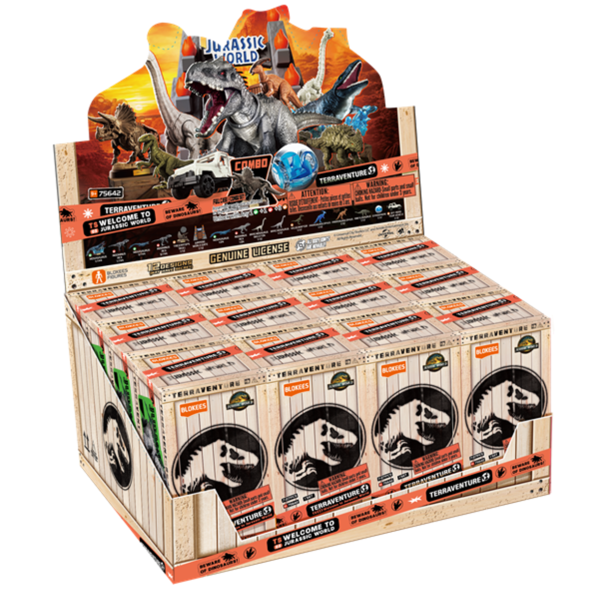 Blokees Jurassic World Terraventure Wave 2: Welcome To Jurassic World (Box Of 12 Individually Boxed)
