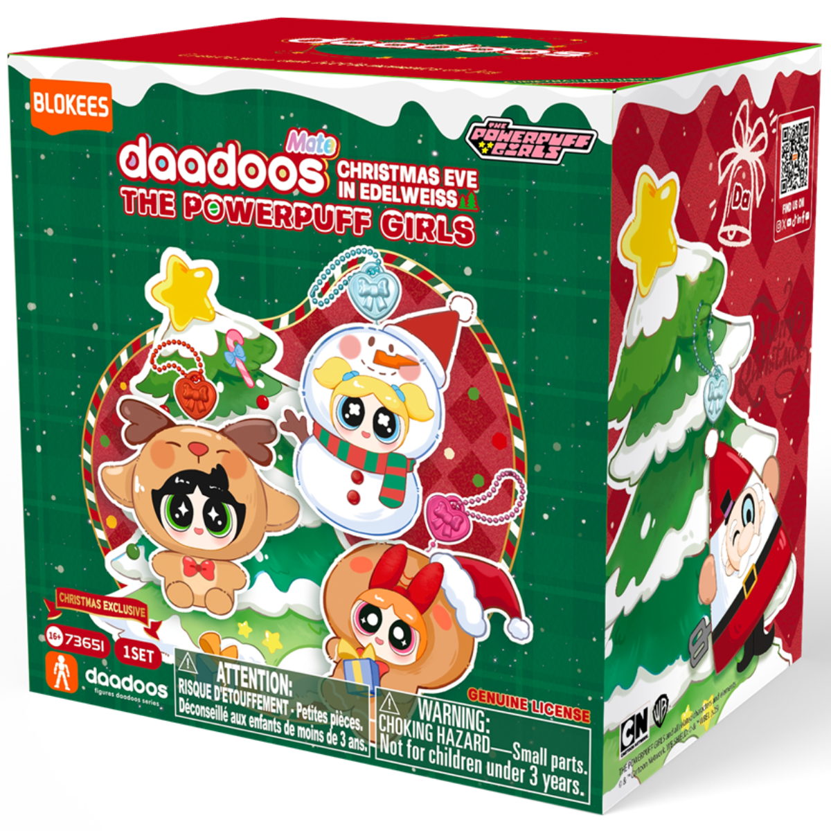 Blokees Powerpuff Girls Mate Series 01 Christmas Eve in Edelweiss (Single Random Blind Box)