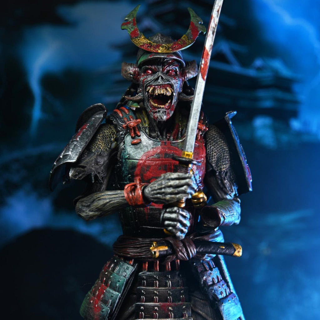 NECA Iron Maiden Future Past World Tour Ultimate Senjutsu Eddie and Somewhere in Time Eddie 2-Pack