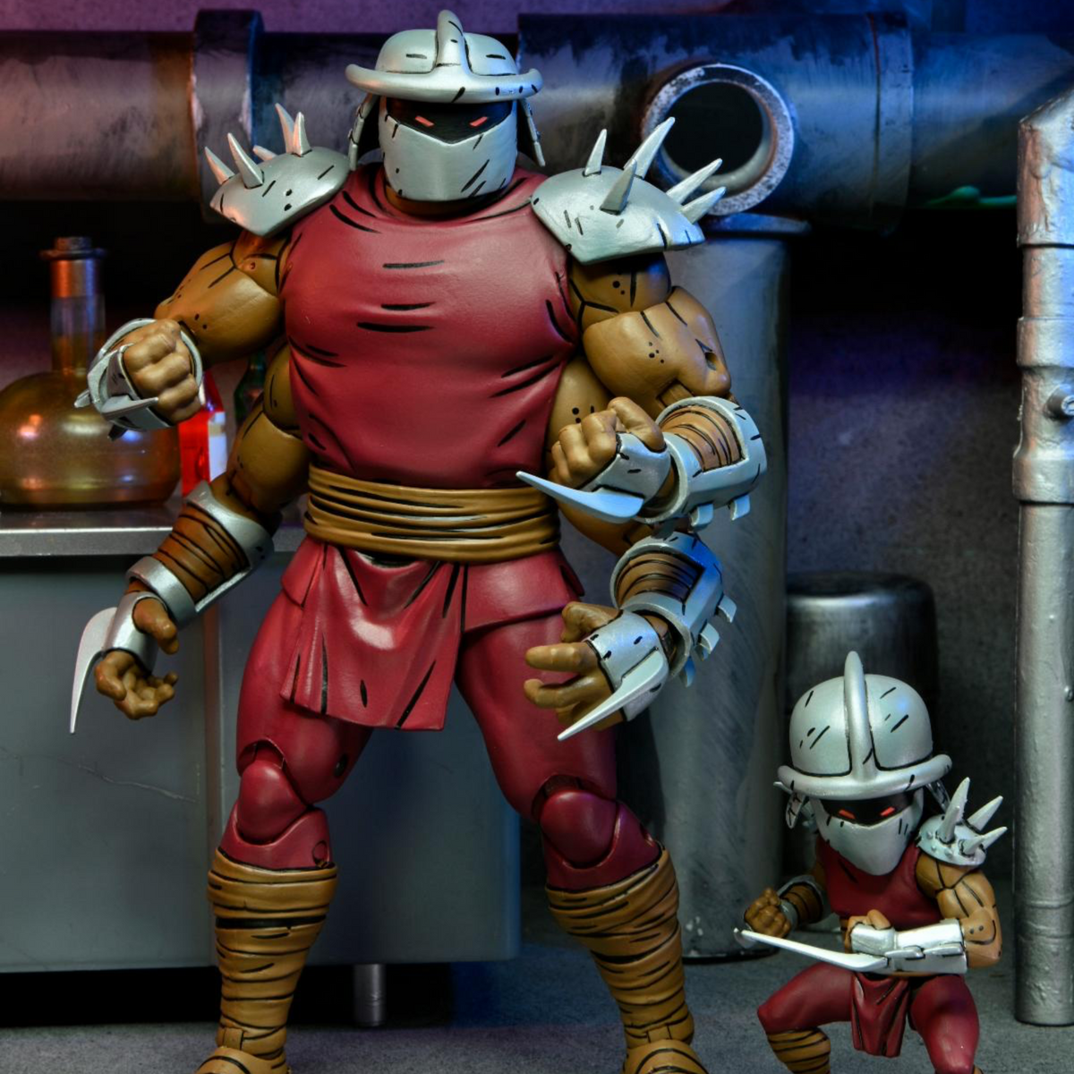NECA Teenage Mutant Ninja Turtles Mirage Ultimate Deluxe Shredder Clone & Mini Shredder