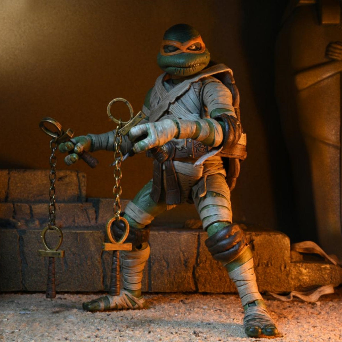 NECA Universal Monsters Teenage Mutant Ninja Turtles Michelangelo as The Mummy