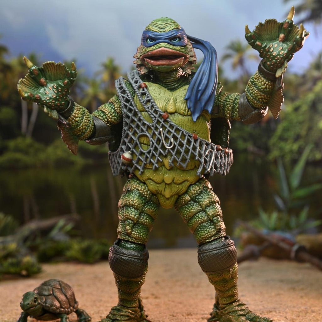 NECA Universal Monsters Teenage Mutant Ninja Turtles Leonardo as the Creature from the Black Lagoon