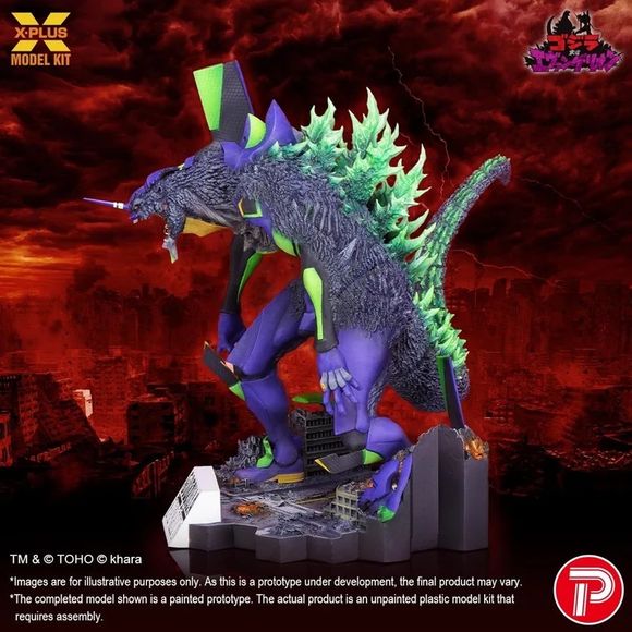 (PRE-ORDER: JAN 2027) X-PLUS Godzilla vs. Evangelion Test Type-01 "G" Awakened Form Model Kit