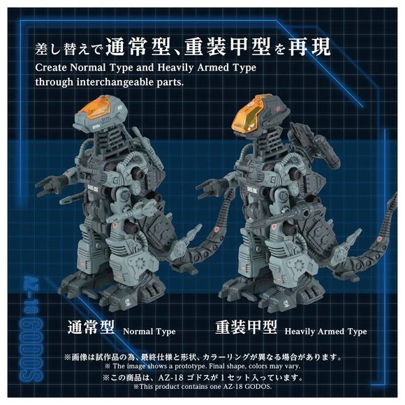 (PRE-ORDER: JUL 2027) Takara Tomy Zoids AZ-18 Godos 1/72 Motorized Model Kit