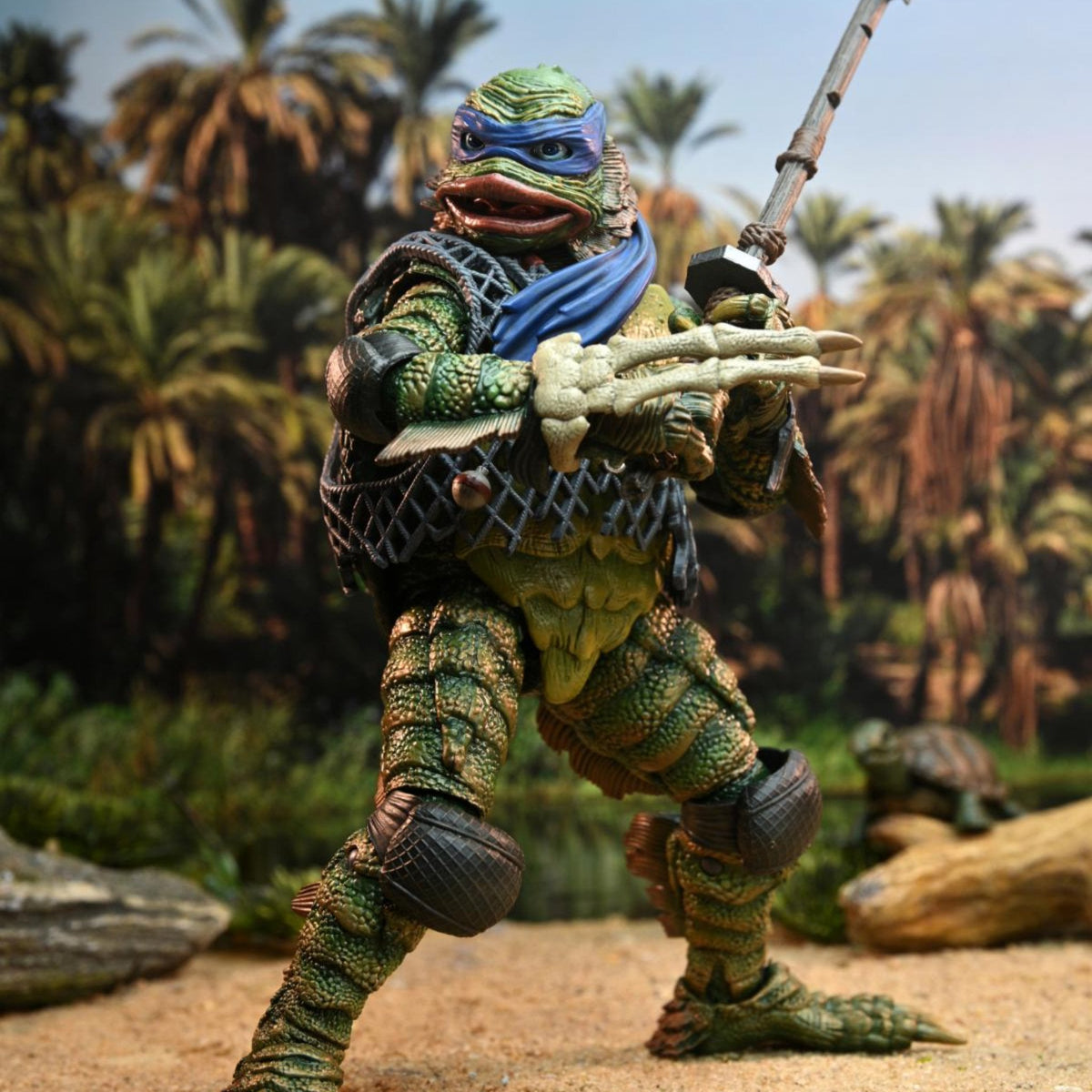 NECA Universal Monsters Teenage Mutant Ninja Turtles Leonardo as the Creature from the Black Lagoon