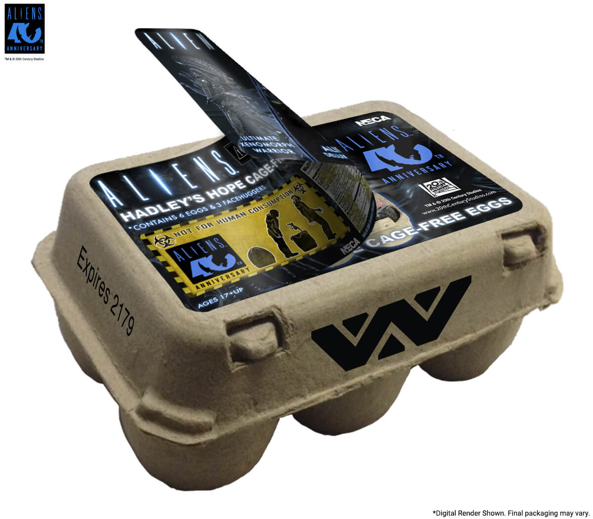 NECA Aliens 40th Anniversary Carton of Alien Eggs 6-Pack Accessory Pack