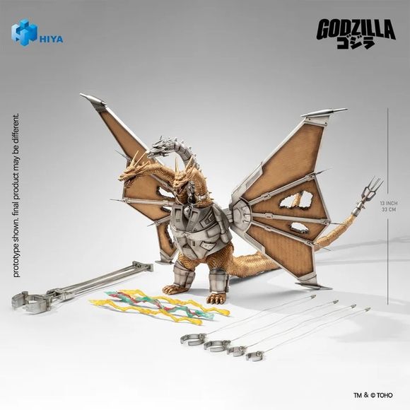 (PRE-ORDER: AUG 2027) HIYA Exquisite Basic Godzilla vs. King Ghidorah (1991) Mechanical King Ghidorah Battle Damaged Ver. Action Figure