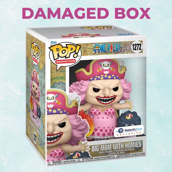 Damaged Box Galactic Toys Exclusive - Funko Pop! Super: One Piece - Big Mom w/ Homies