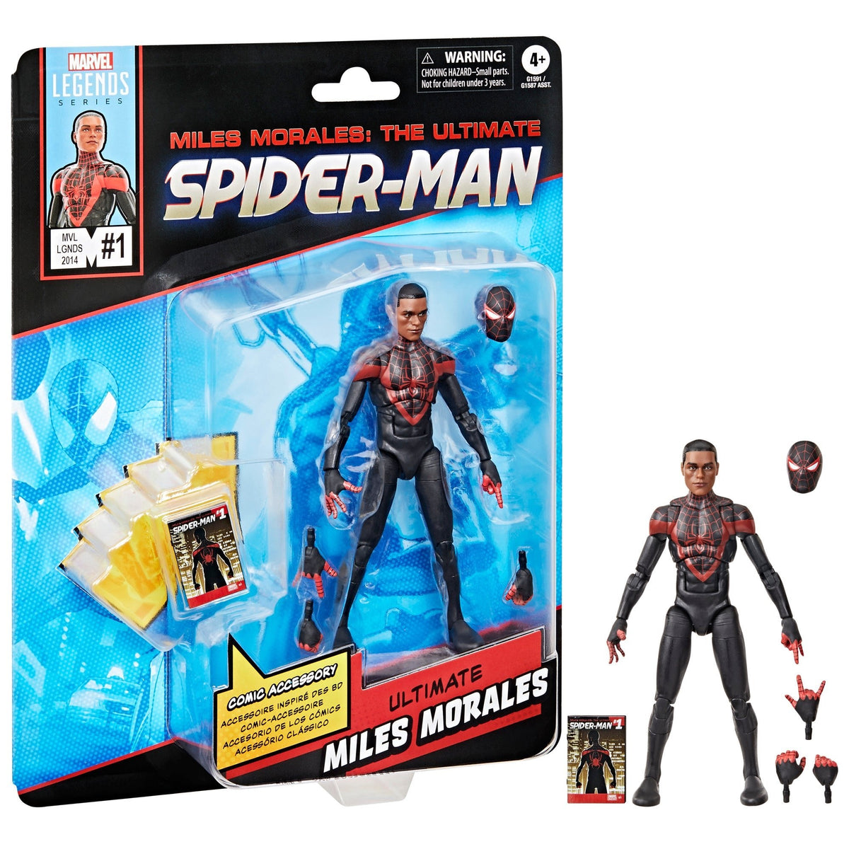 Marvel Legends Series Ultimate Miles Morales Spider-Man (2014's Ultimate Spider-Man #1 Mini-Comic)