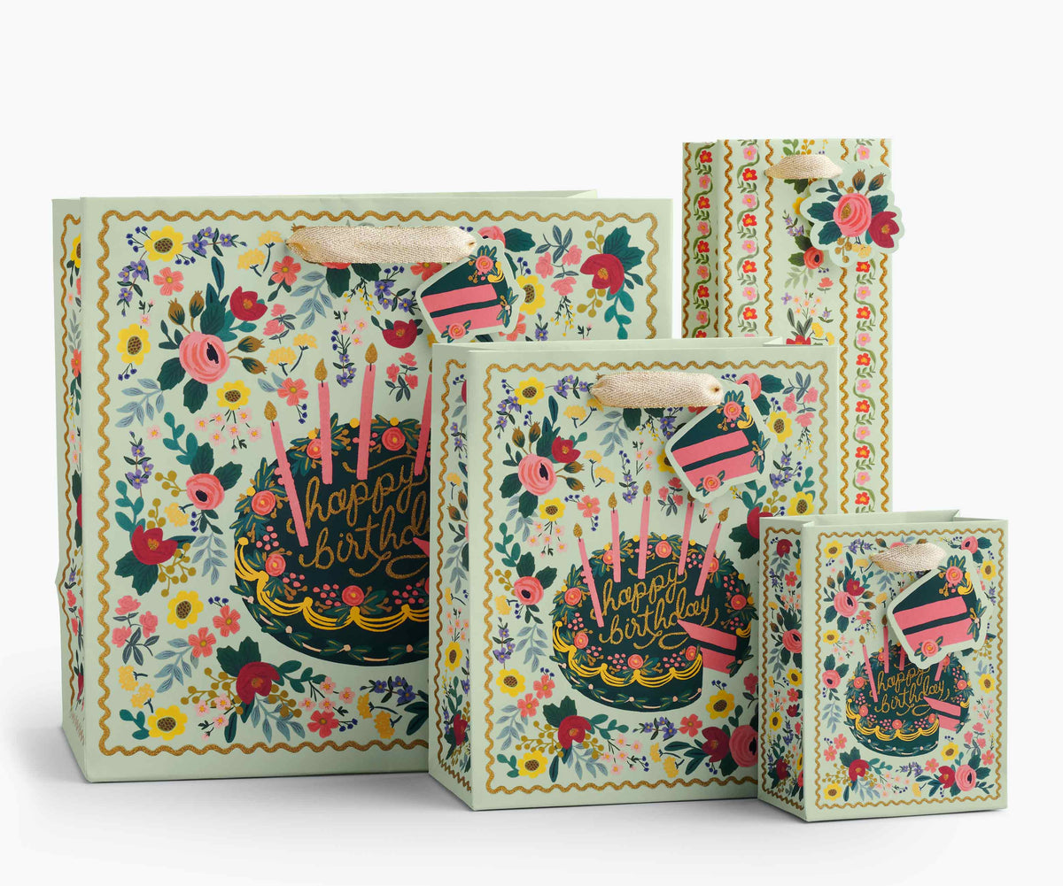 Floral Cake Medium Gift Bag
