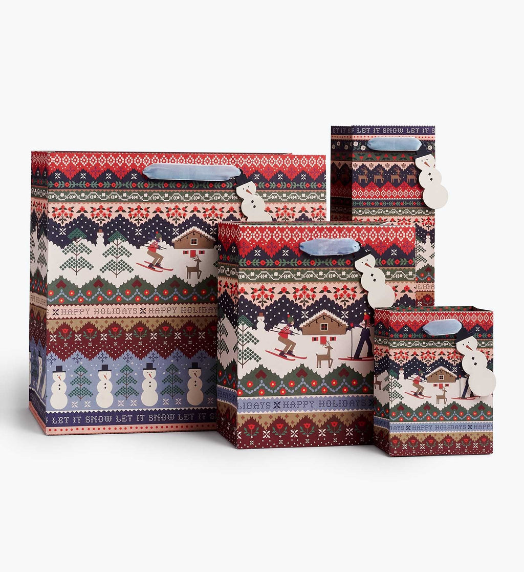 Ski Chalet Wine Gift Bag