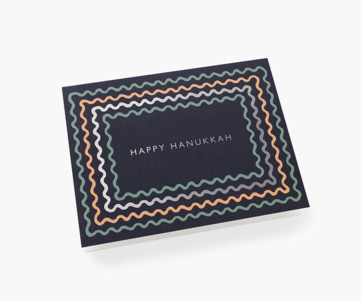 Hanukkah Ribbon Hanukkah Card - Single Card