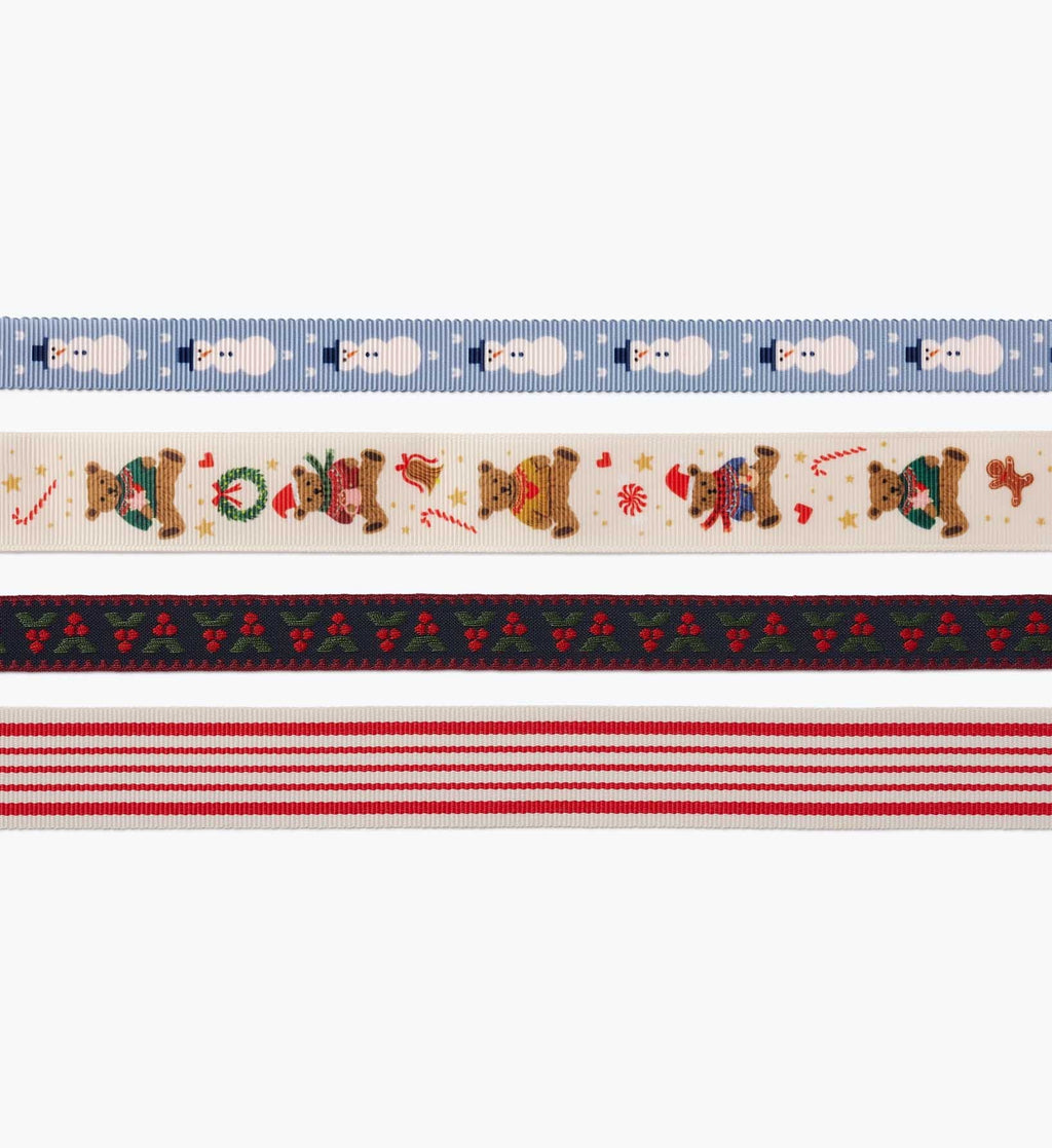 Ribbon Set of 4 - Beary Christmas
