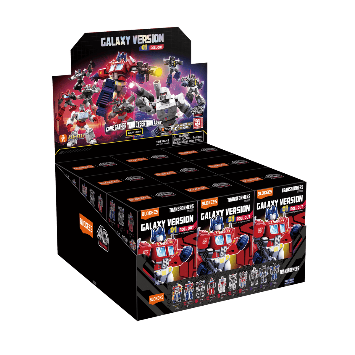Blokees Transformers Galaxy 01: Roll Out Complete Set (Box of 9 Individually Boxed)
