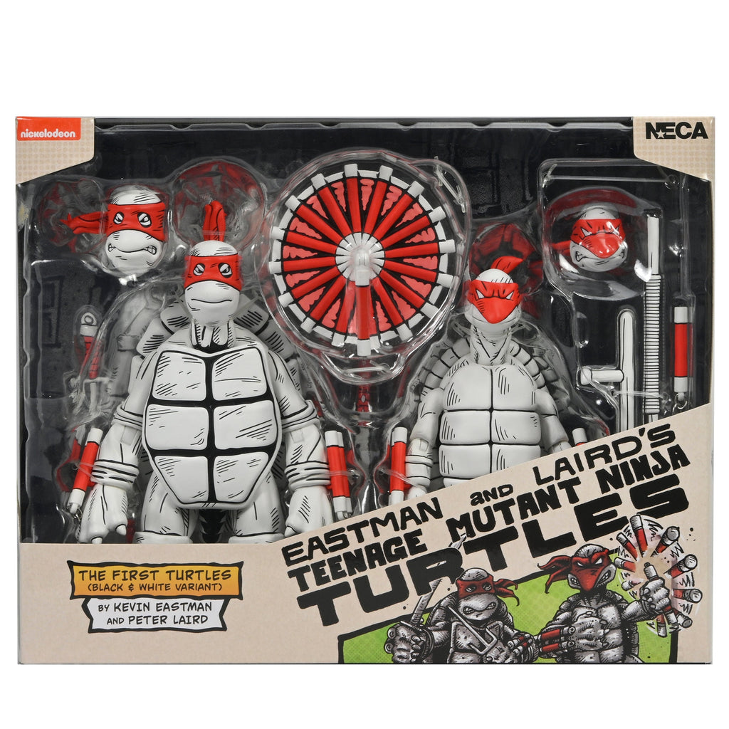 NECA Teenage Mutant Ninja Turtles Mirage Black & White First Turtles 2-Pack