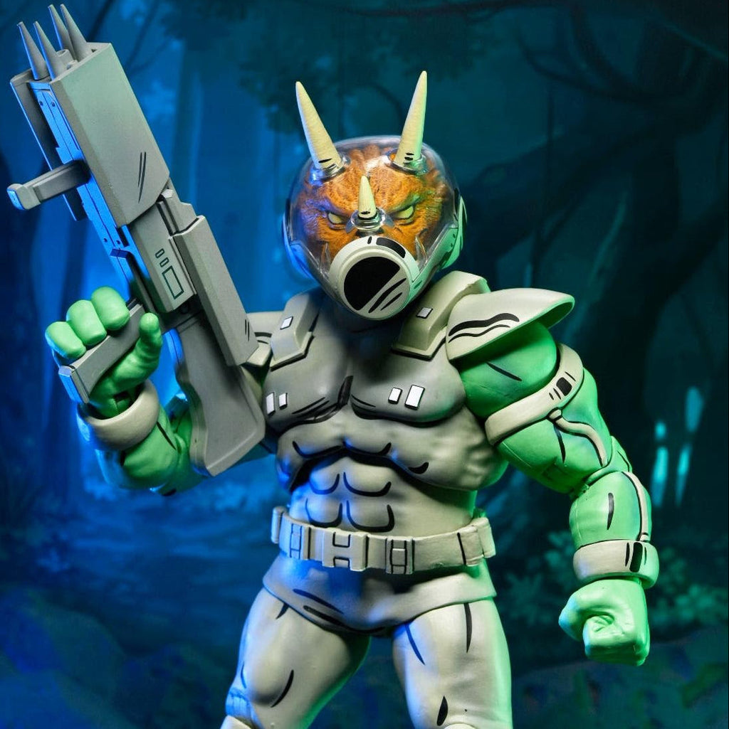 NECA Teenage Mutant Ninja Turtles Mirage Shock Commando Triceraton