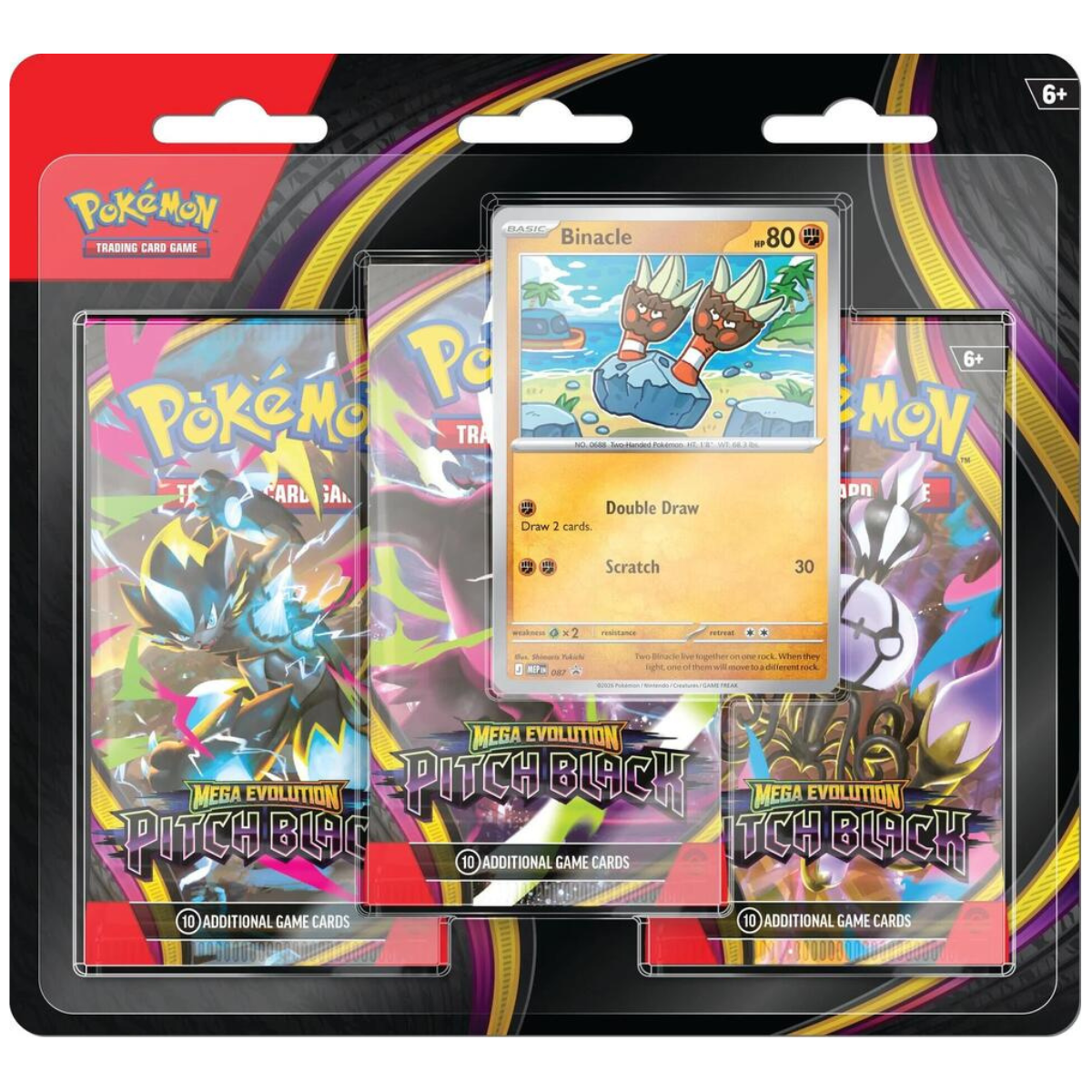 Pokémon TCG: Mega Evolution 5 Pitch Black 3-Pack Blister