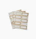Holiday Gift Stickers - Gold Floral