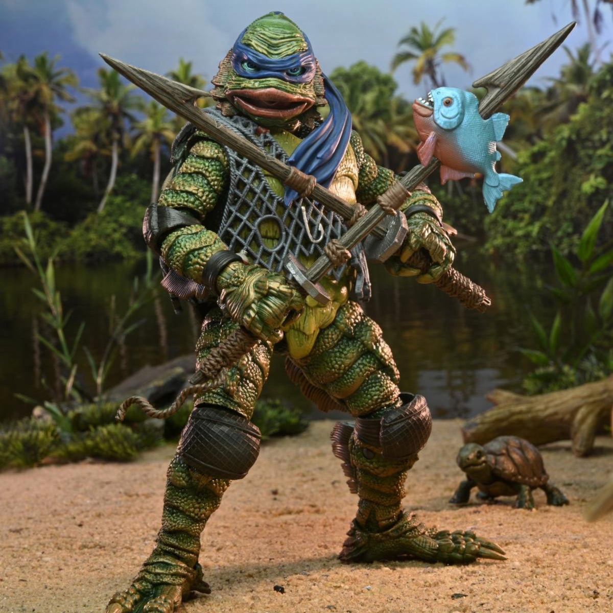 NECA Universal Monsters Teenage Mutant Ninja Turtles Leonardo as the Creature from the Black Lagoon