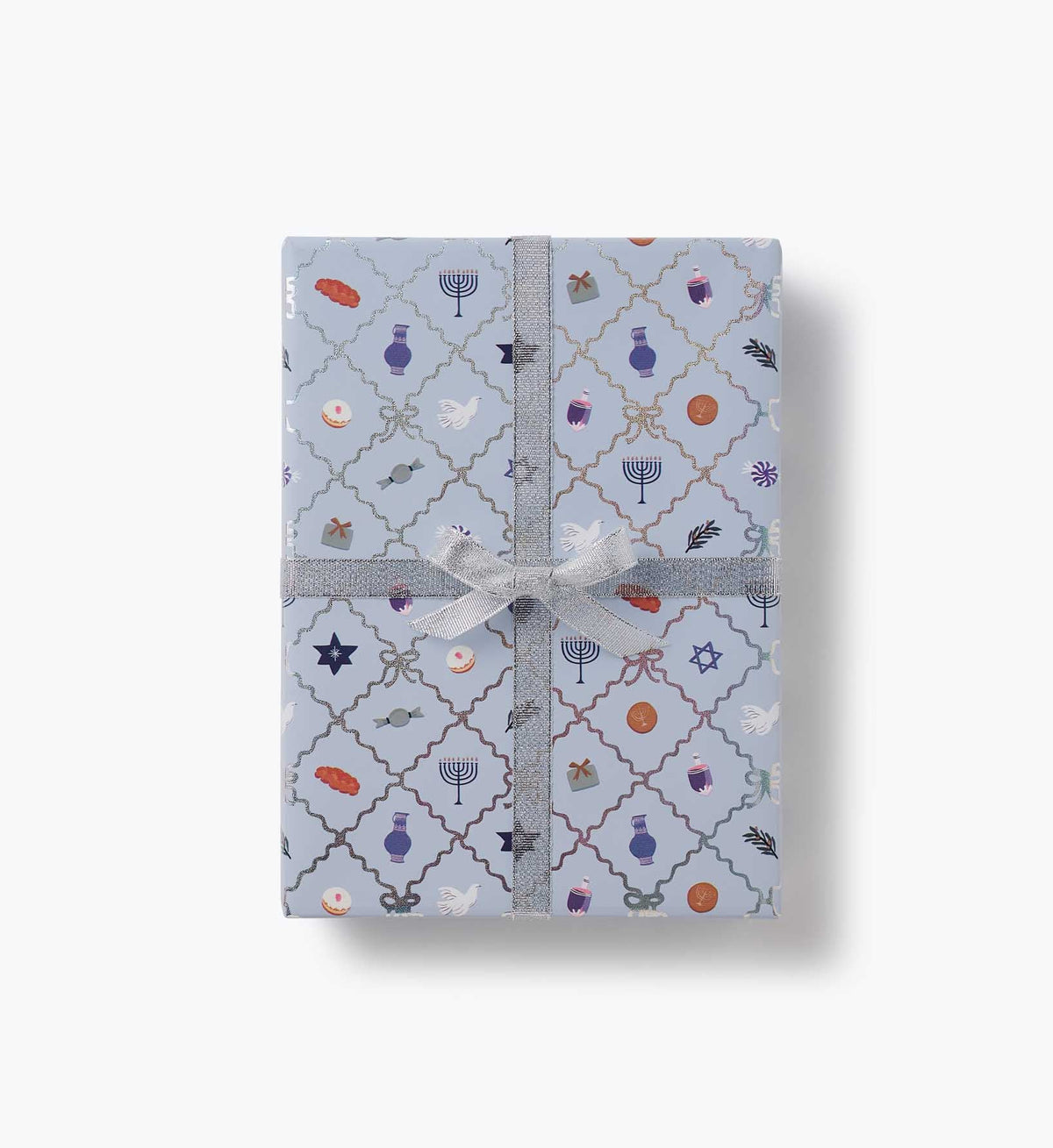 Holiday Wrapping Roll - Hanukkah Argyle