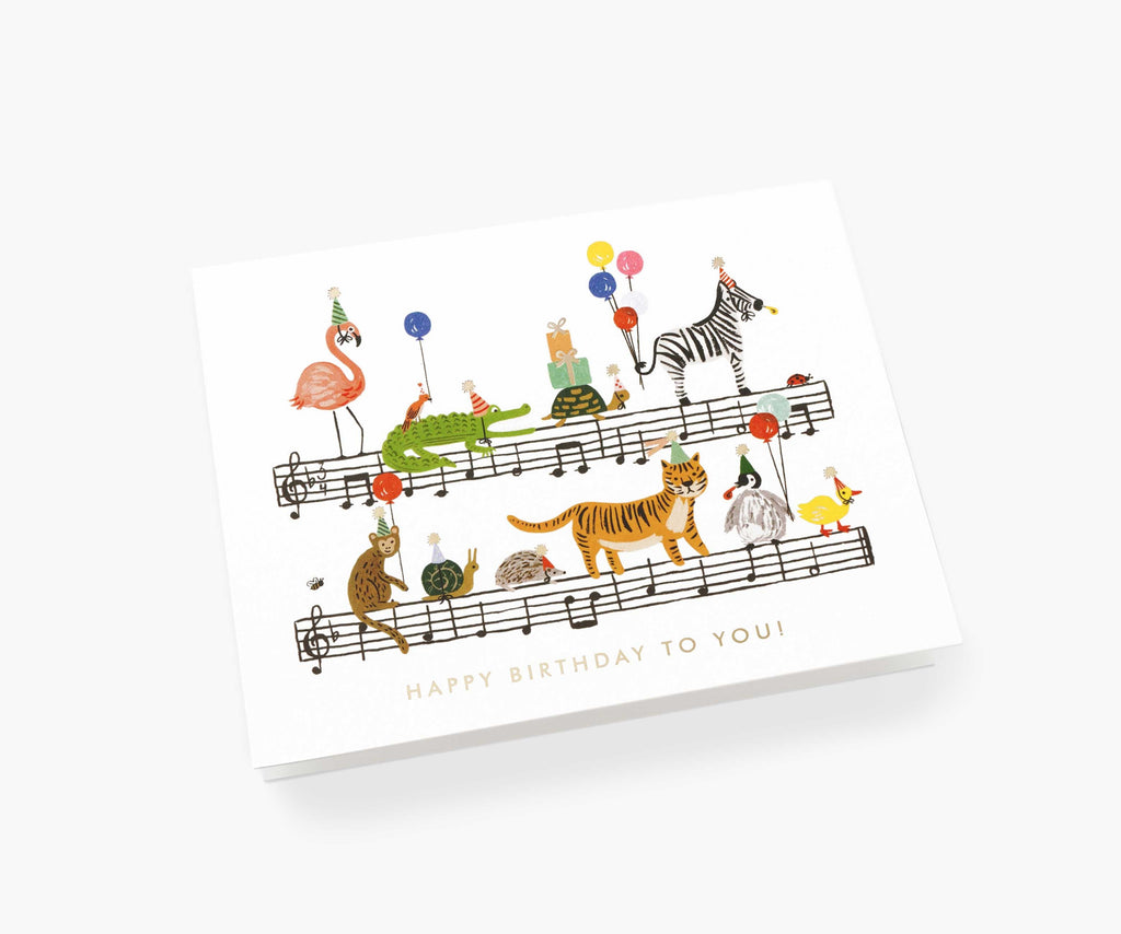 Happy Birthday Song Birthday Card - Single Card