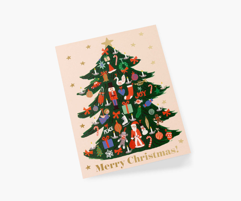 Trimmed Tree Holiday Card - Single Card