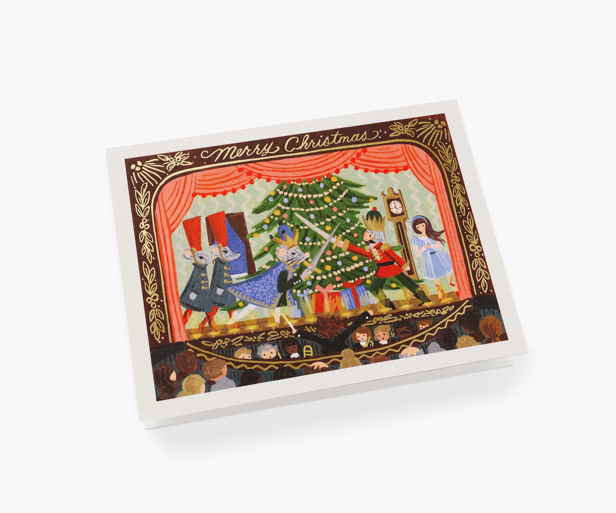 Nutcracker Christmas Holiday Card - Single Card
