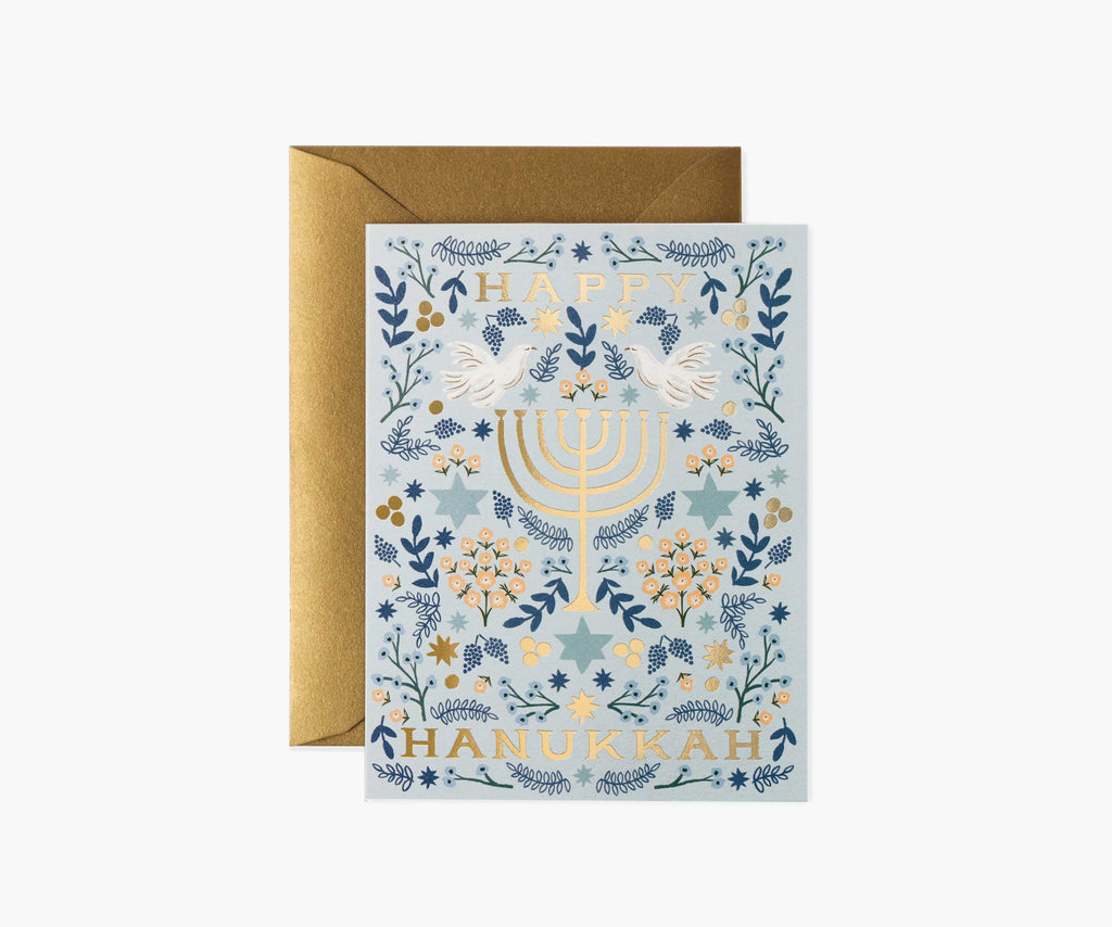 Hanukkah Menorah Hanukkah Card - Single Card