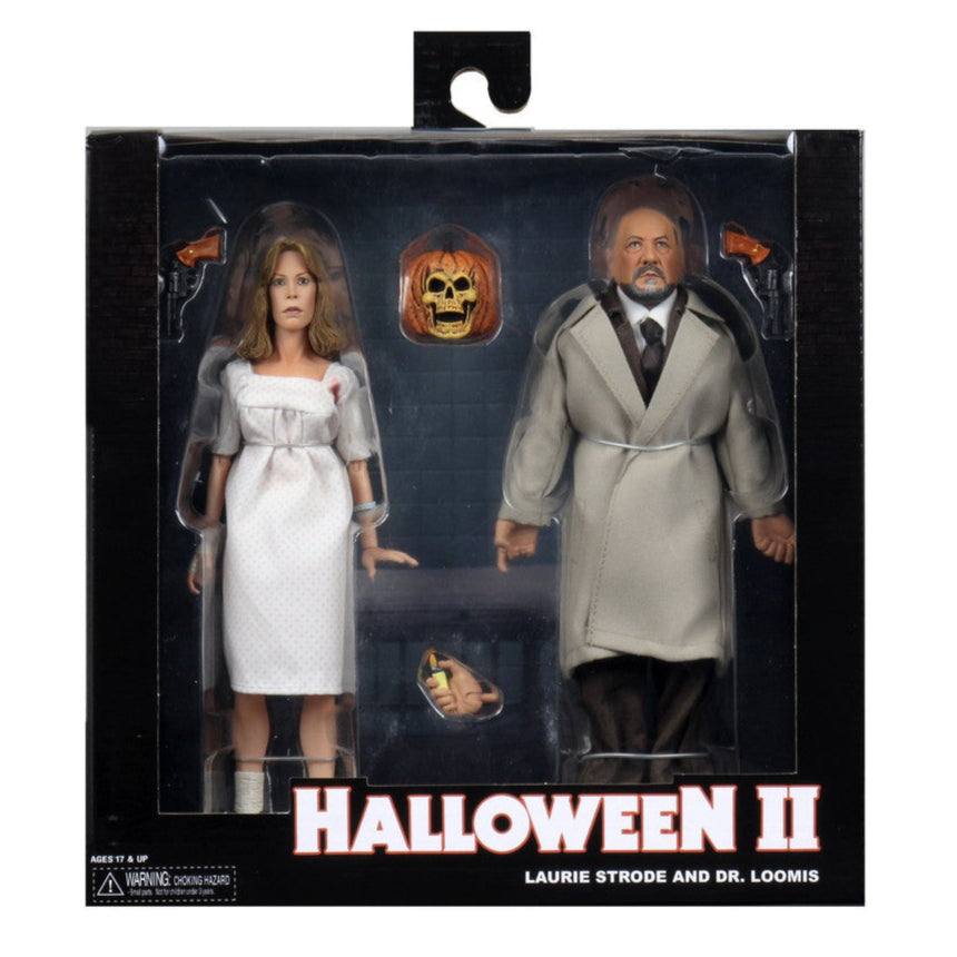 NECA 1981 Halloween 2 Dr. Loomis and Laurie Strode 2-Pack (8” Clothed Scale)