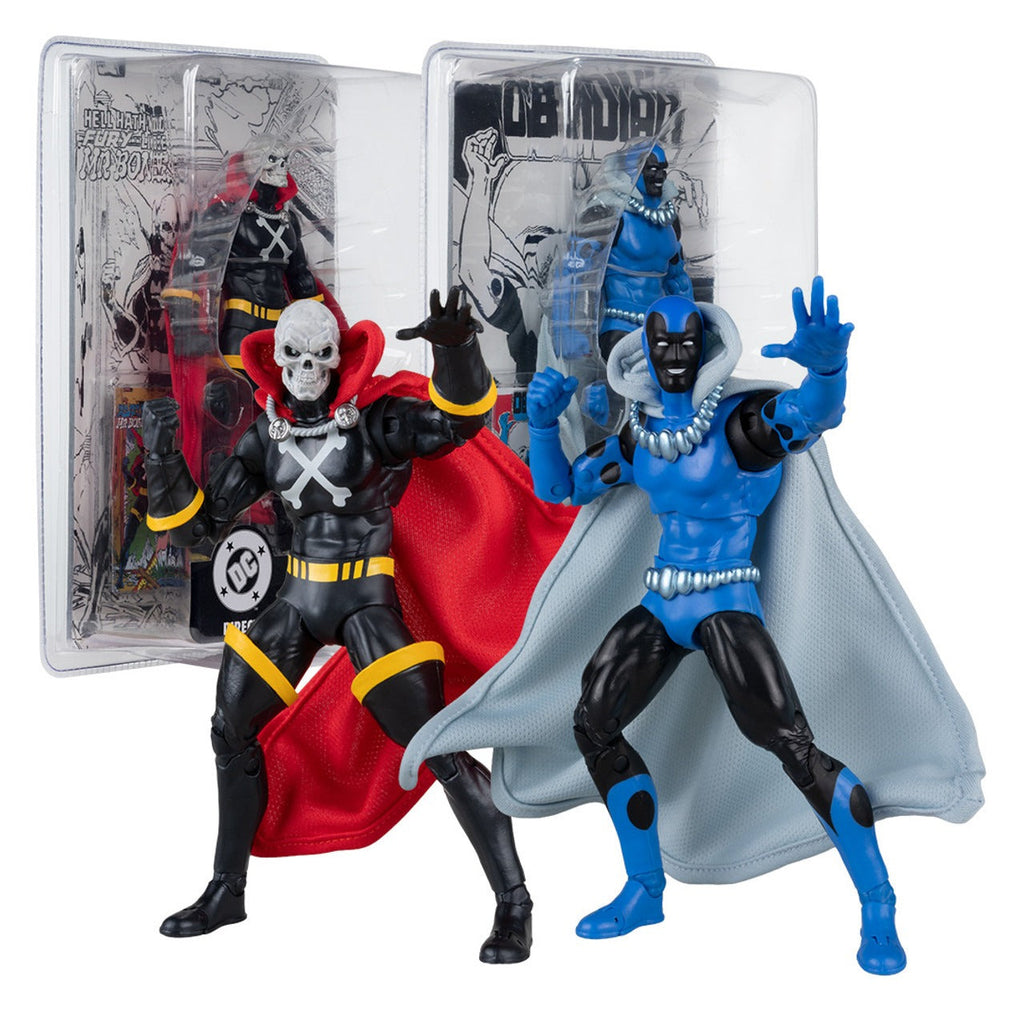 DC Multiverse Gold Label Mr. Bones & Obsidian w/Lithograph (Infinity Inc #16) SET OF 2
