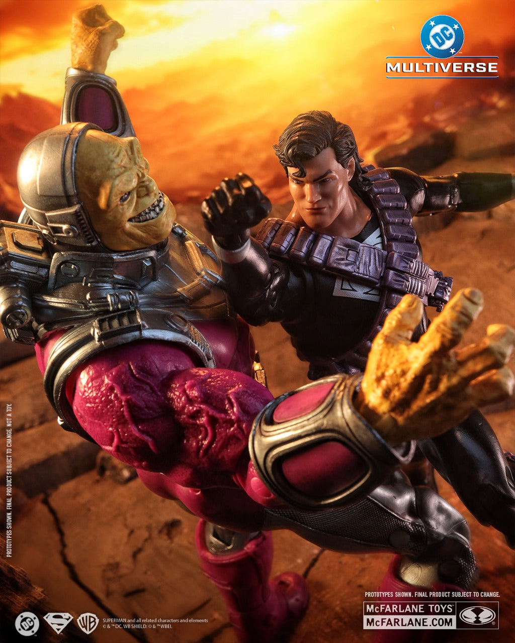 DC Multiverse Krytonian Suit Superman Vs Megafig Mongul