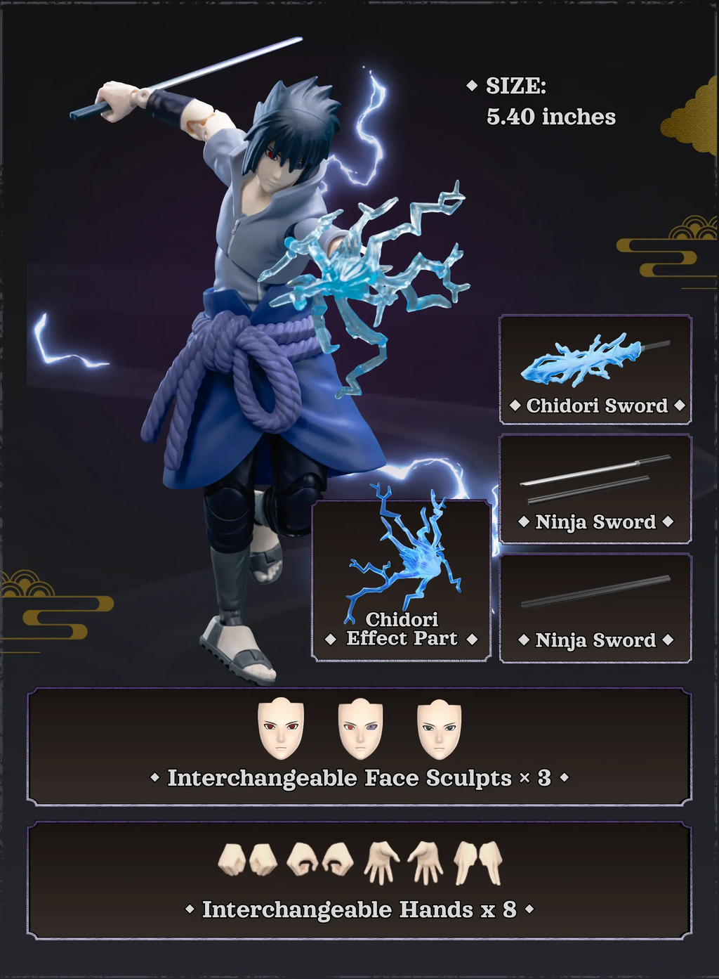 Blokees Naruto Classic Class 04 Sasuke Uchiha