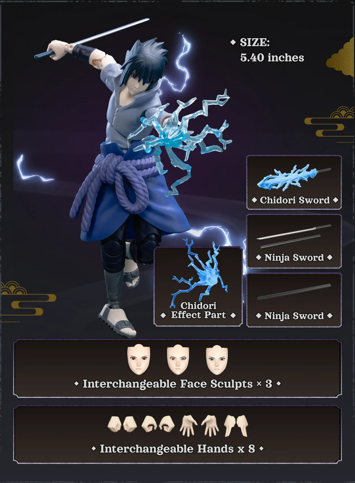 Blokees Naruto Classic Class 04 Sasuke Uchiha