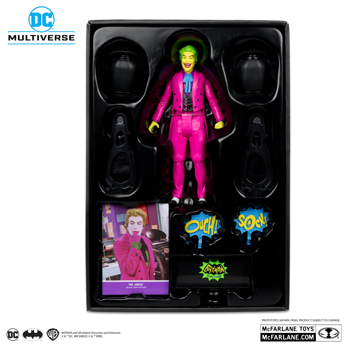 DC Multiverse Exclusive Gold Label Batman: Classic TV Series Joker (Black Light Edition)