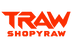 全亮橙红 TRAW 与 SHOPYRAW logo