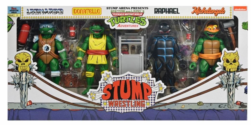 NECA Teenage Mutant Ninja Turtles Stump Wrestling Turtle 4-Pack (Archie Comics)