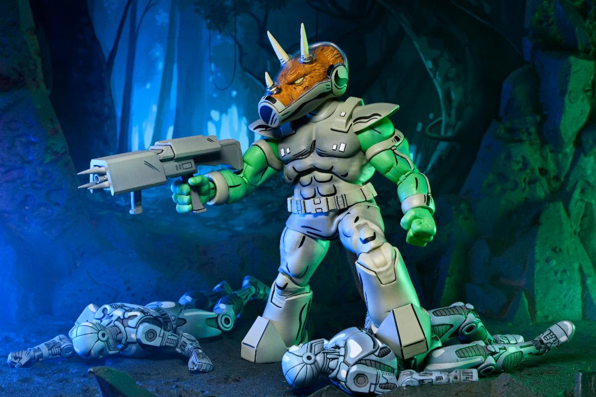 NECA Teenage Mutant Ninja Turtles Mirage Shock Commando Triceraton