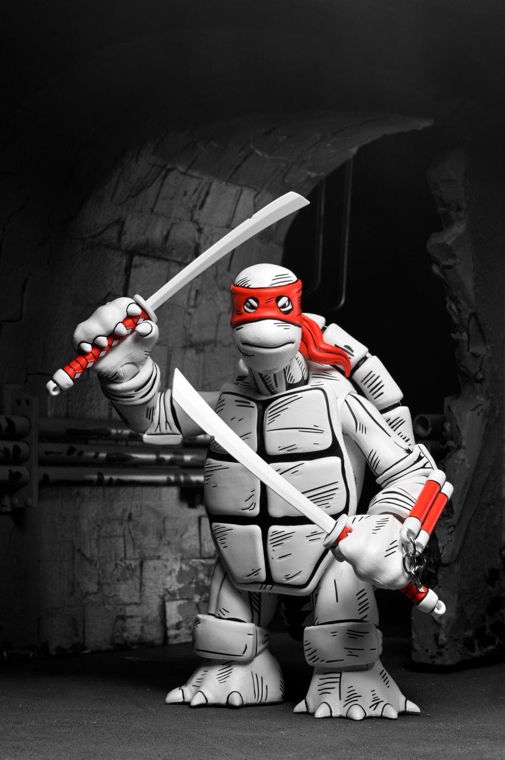 NECA Teenage Mutant Ninja Turtles Mirage Black & White First Turtles 2-Pack