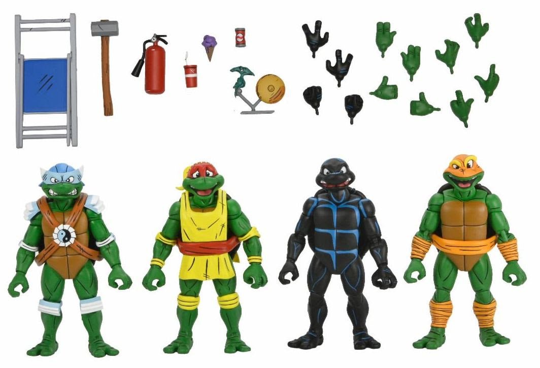 NECA Teenage Mutant Ninja Turtles Stump Wrestling Turtle 4-Pack (Archie Comics)