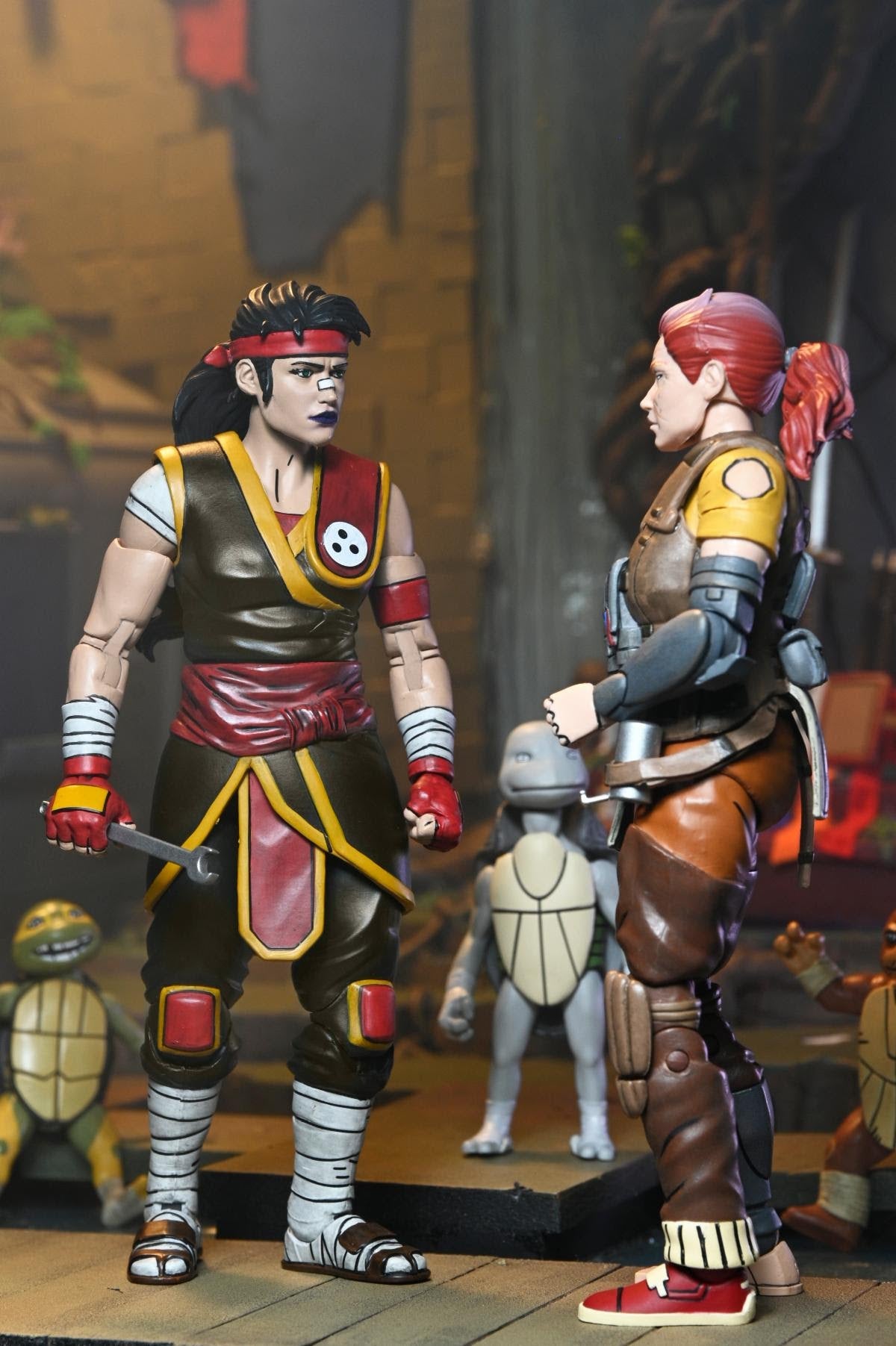 NECA Teenage Mutant Ninja Turtles Casey Marie with Baby Odyn & Uno (The Last Ronin- The Lost Years)