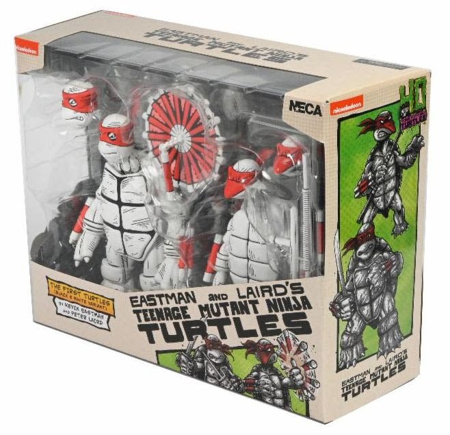 NECA Teenage Mutant Ninja Turtles Mirage Black & White First Turtles 2-Pack