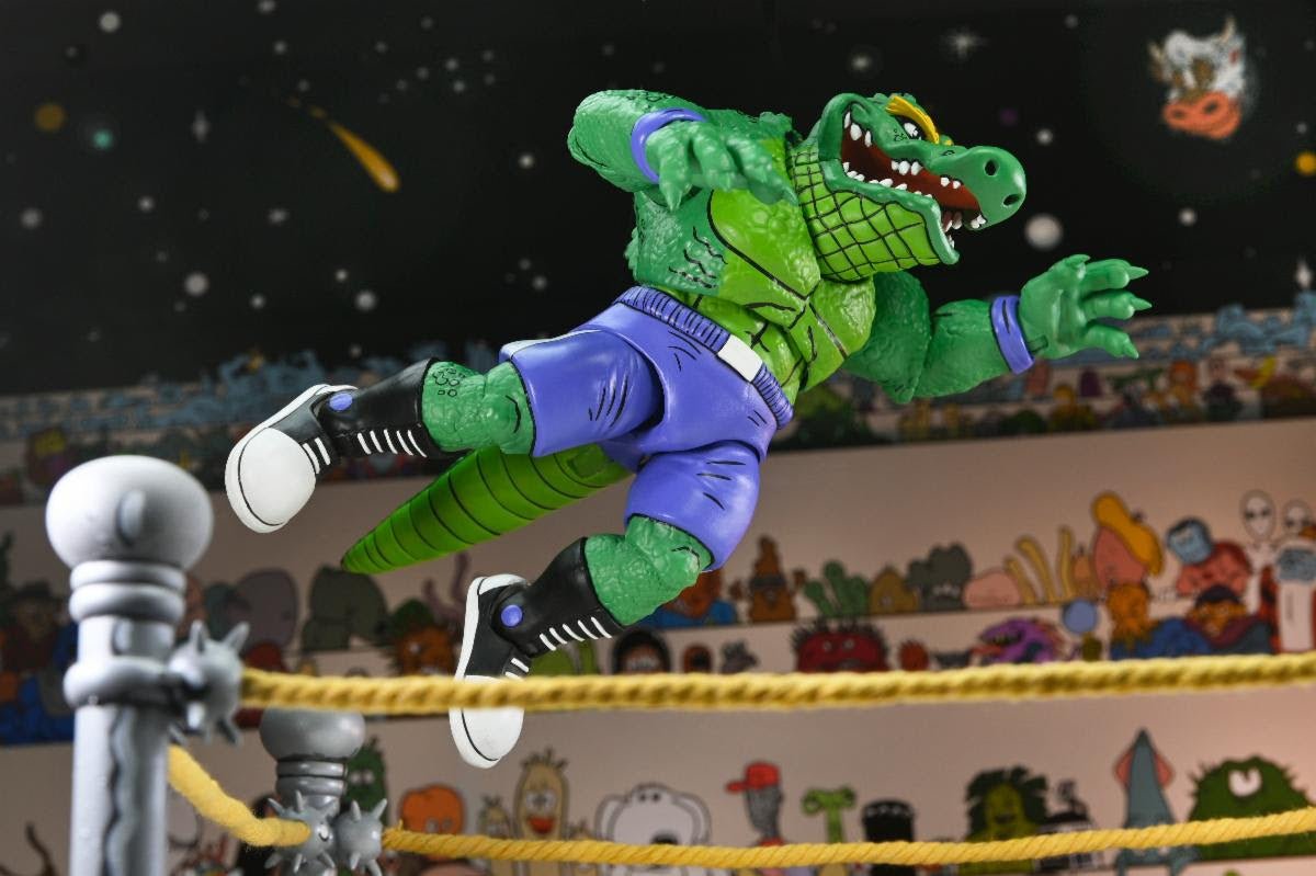 NECA Teenage Mutant Ninja Turtles Stump Wrestling Leatherhead (Archie Comics)