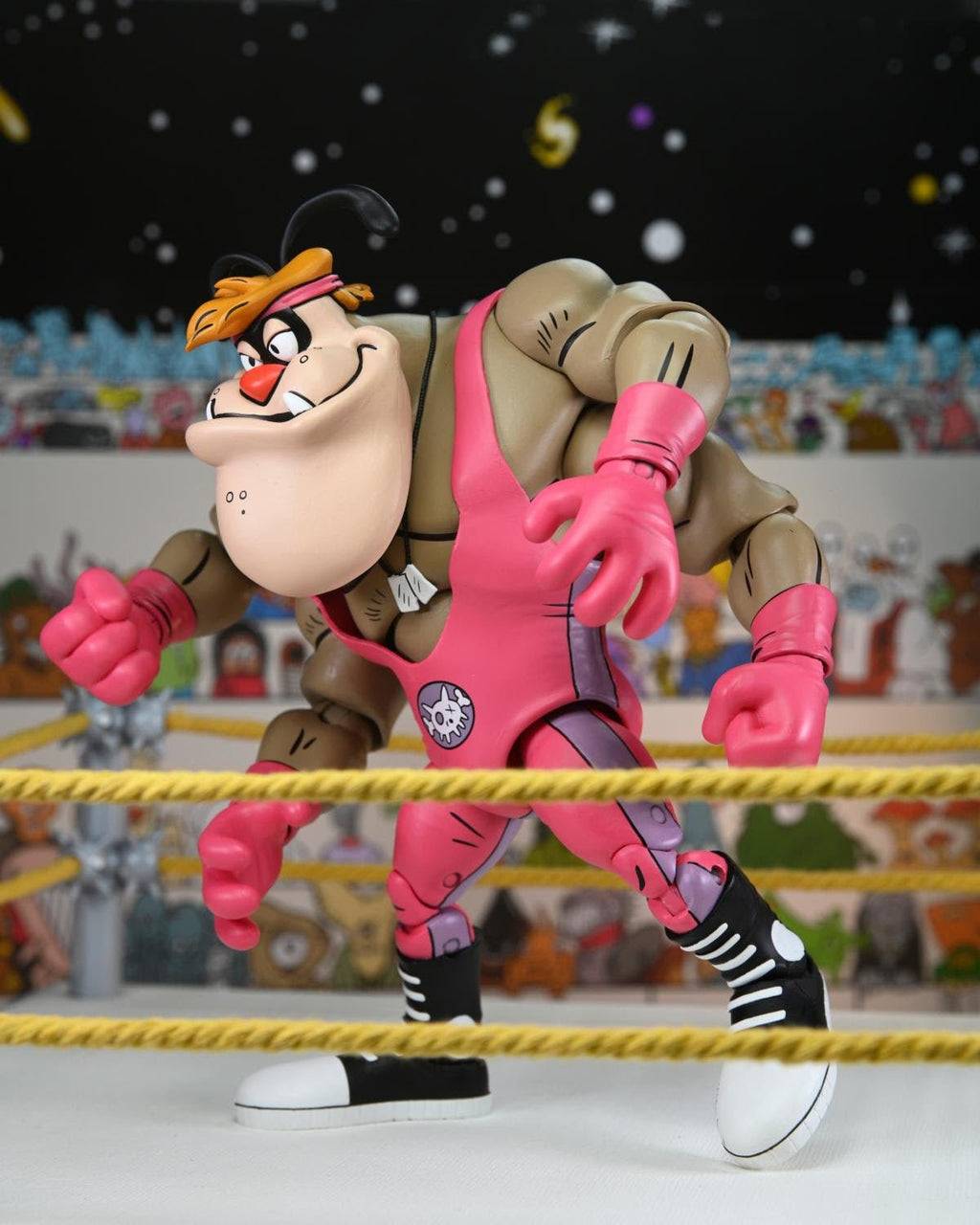 NECA Teenage Mutant Ninja Turtles Stump Wrestling Deluxe Cryin' Houn' (Archie Comics)